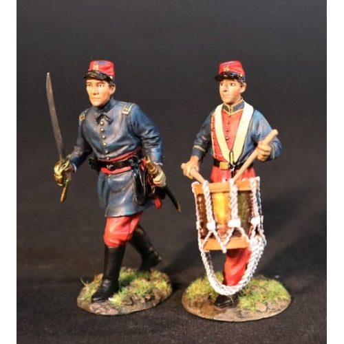 Infantry Officer and Drummer, 14th Regt., New York State Militia