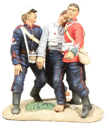 Evacuation of the Hospital Set No.4, 24th Foot Private John Williams and Medical Orderly Corporal R. Miller Carrying Patient