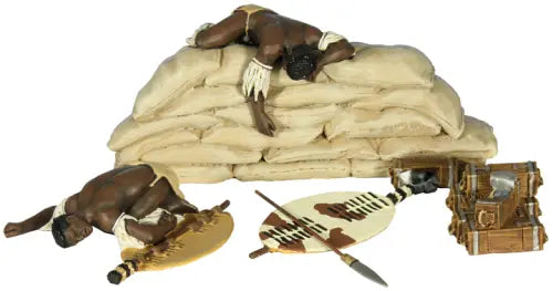 Twilight No.1 - Dead Zulu on Mealie Bags and Another on the Ground