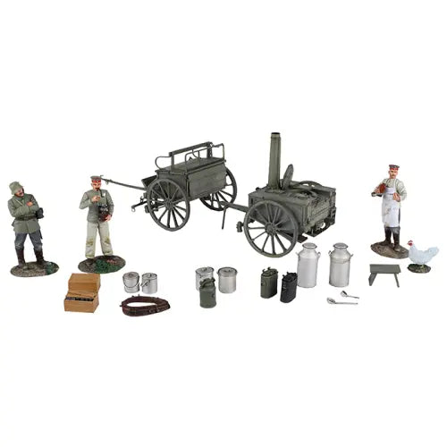 German 1908 Hf11 Limber, Field Kitchen, Figures & Accessories