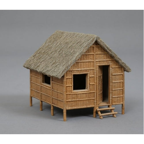 Jungle Hut with Open Windows and Door