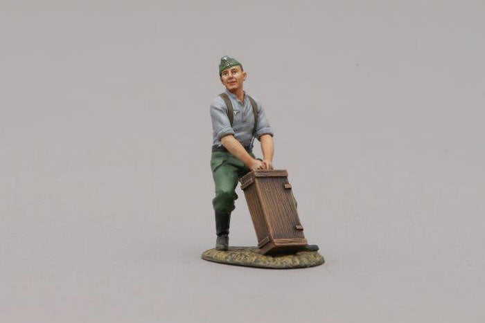 Soldier Standing Lifting Crate