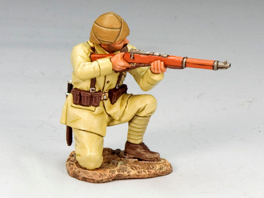 Turkish solider kneeling firing