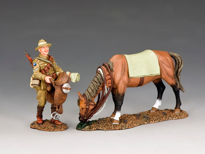 Preparing to saddle up