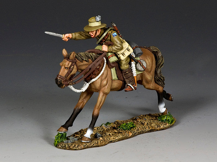 Australian light horse trooper charging with bayonet