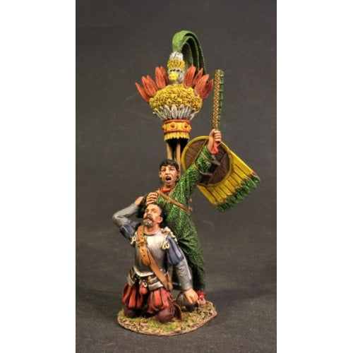 Aztec Priest with Conquistador Captive