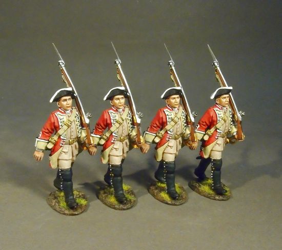 British 48th Regiment of Foot, Line Infantry Marching, (4 pcs)