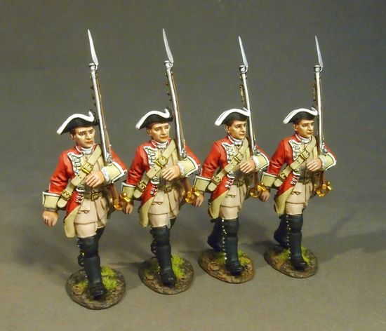 British 48th Regiment of Foot, Line Infantry Marching, (4 pcs)