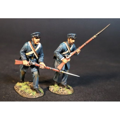 Two Infantry Advancing, 33rd VA Infantry Regt.