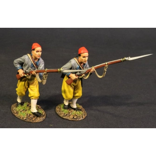 Two Infantry Advancing, South Carolina Zouave Volunteers
