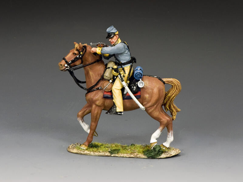 Confederate Cavalry Trooper Aiming Carbine
