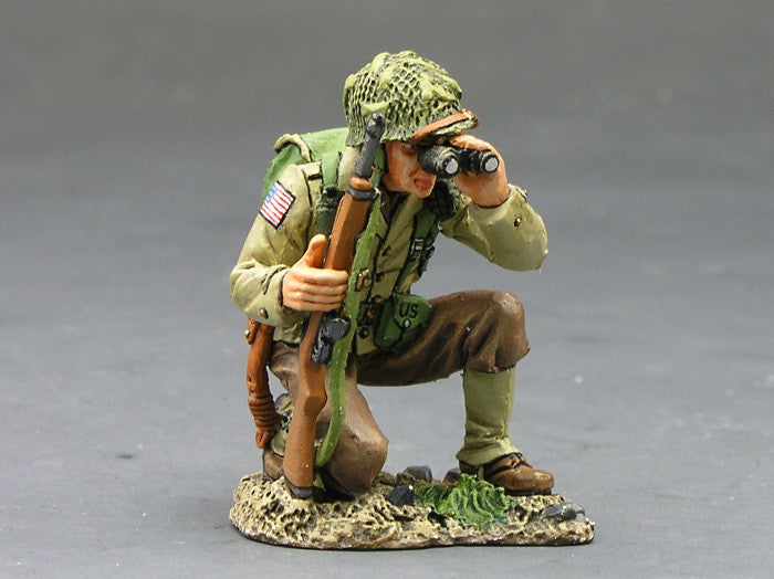 Kneeling Officer with Bino