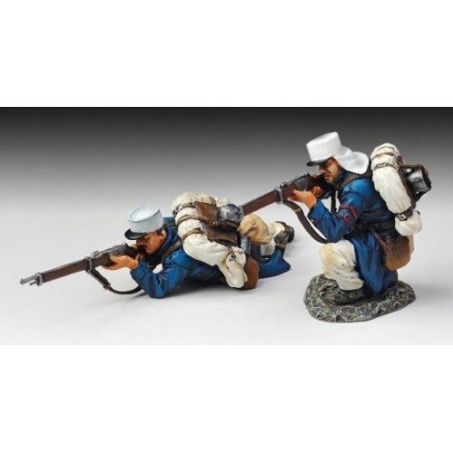 Prone and Kneeling Firing (white kepi)