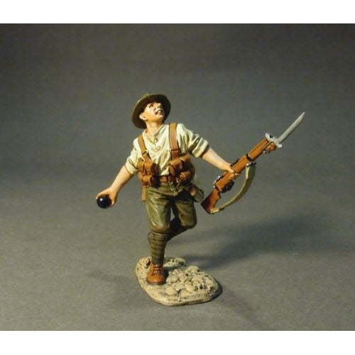 ANZAC throwing grenade - white shirt, Gallipoli