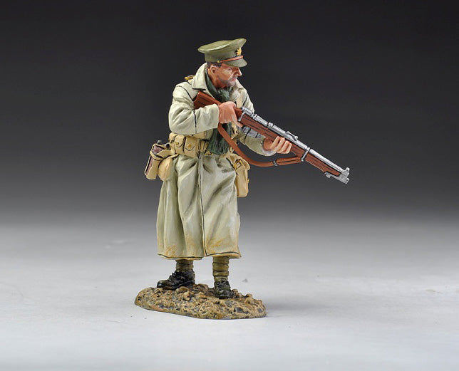 British Officer Trench Coat with Rifle