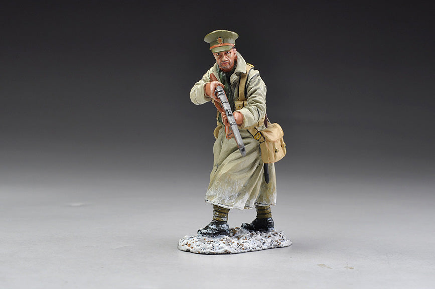 British Officer Trench Coat with Rifle Winter