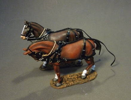 SUPPLY WAGON, HORSES