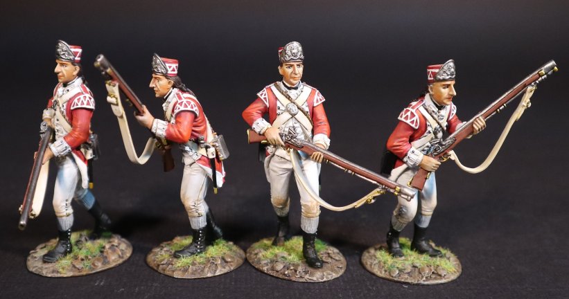 Four British Marine Light Infantry Advancing