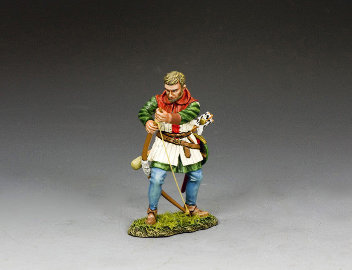English Archer Stringing His Longbow (B)