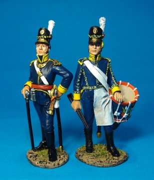 Portuguese Line Infantry Officer & Drummer (Blue)