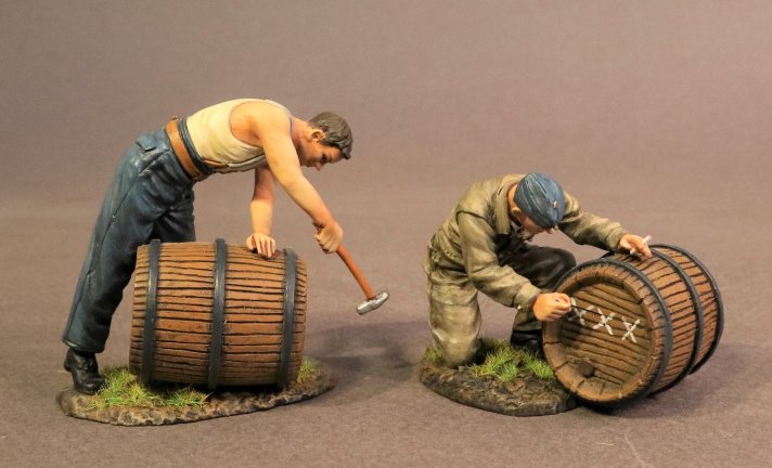 GROUND CREW WITH BEER KEGS