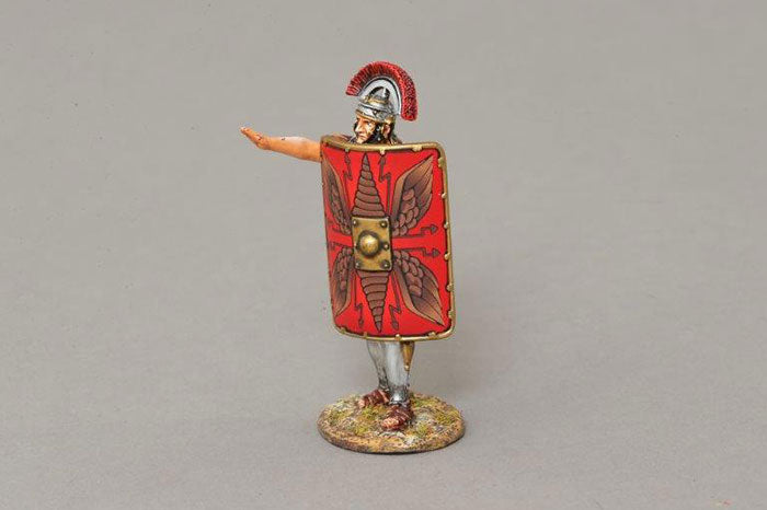 Saluting Centurion - Legion Minerva Red Shield