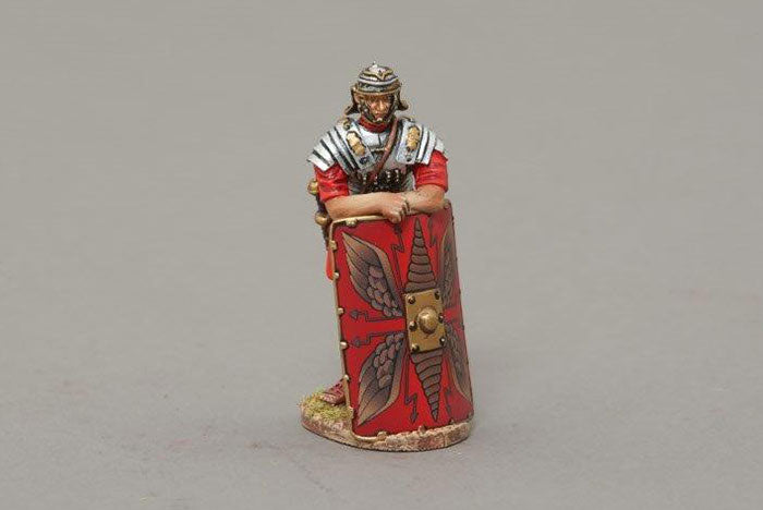 Legionnaire Leaning on Shield - Minerva Legion Red Shield