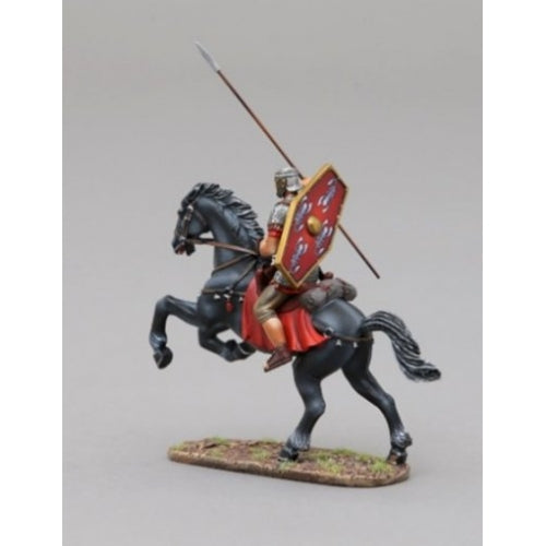 Auxiliary Cavalry Legionnaire on Rearing Horse with Scorpion Shield