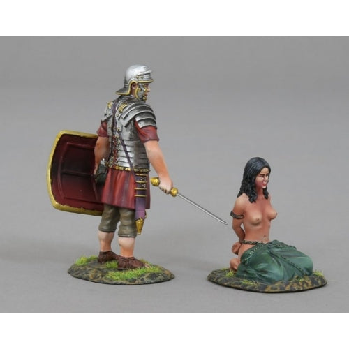Captured Thusnelda with Roman w/Red Shield