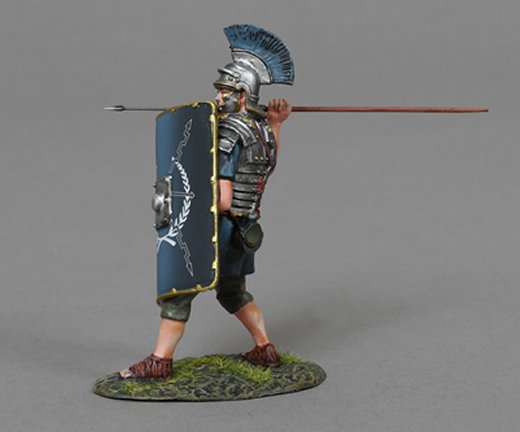 Praetorian Launching Pilum - Blue Shield - Silver Pattern