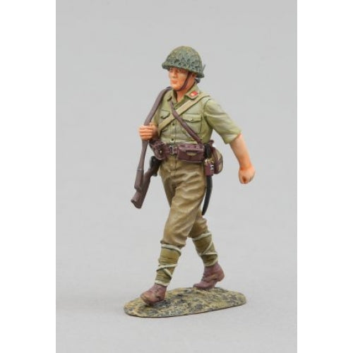 Japanese Soldier Marching Wearing Helmet