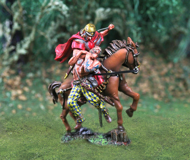 Roman Mounted Diorama With Barbarian