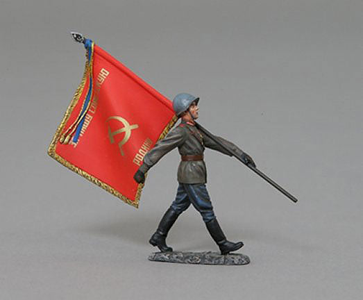 Soviet Soldier with Red Army Banner