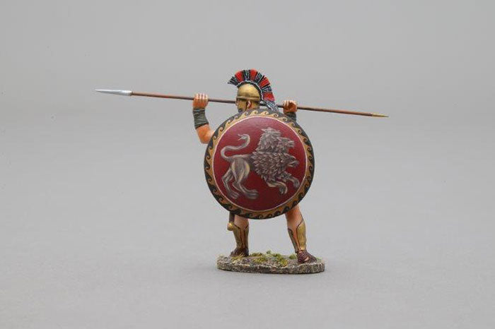 Spartan Warrior Thrusting Spear - 3 Headed Lion Shield