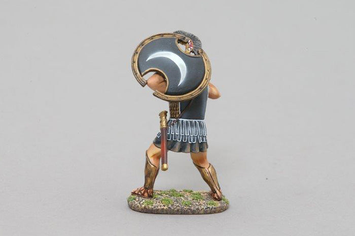 Theban Soldier w/Corinthian Style Helmet - Theban Half-Moon Design Shield