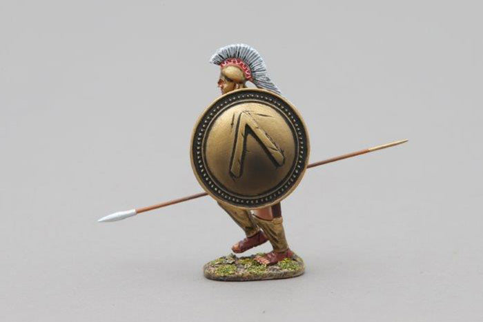 Charging Hoplite with Spartan Lambda Shield