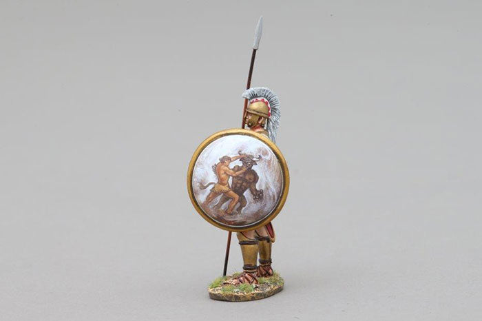 Hoplite Waiting with Theseus Fighting Minotaur Shield