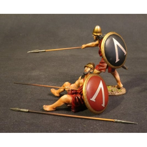 Spartan Warriors with black and red Lambda Shields