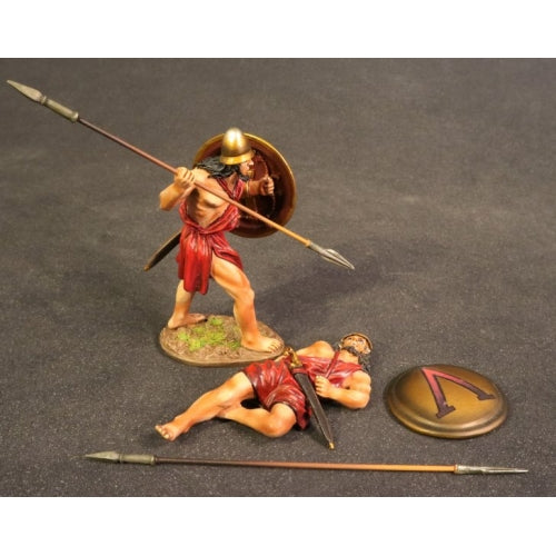 Spartan Warriors with Bronze Lambda Shields