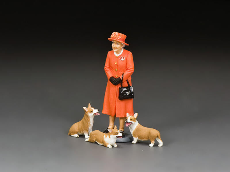 The Queen & Her Corgis (Tangerine Orange)