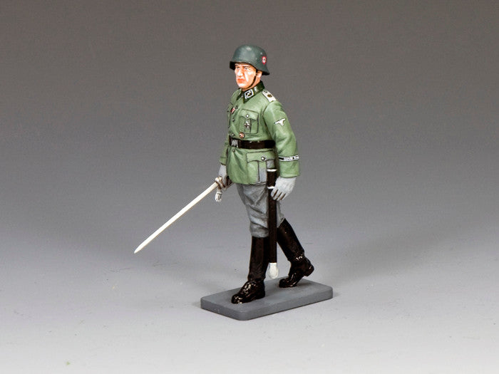 Inspecting Waffen SS Officer