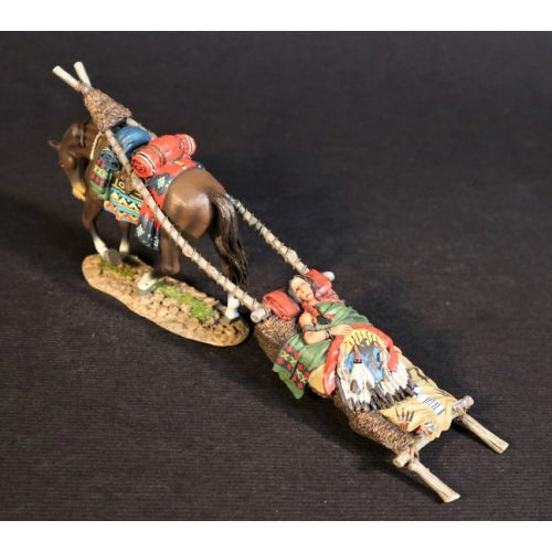 Incapacitated Warrior on Travois