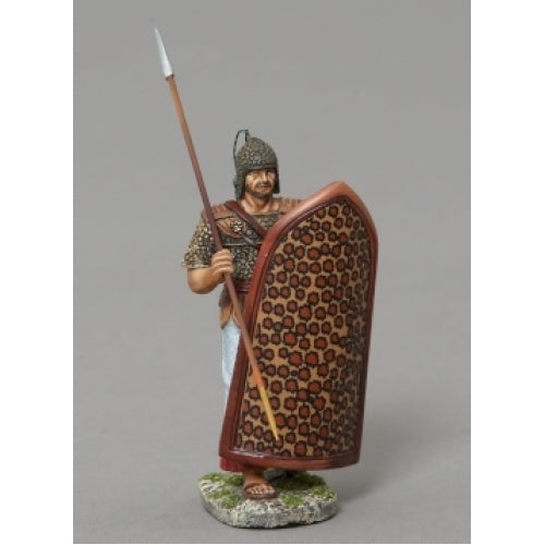 Egyptian Marine Advancing with Spear Up Leopard Skin Shield