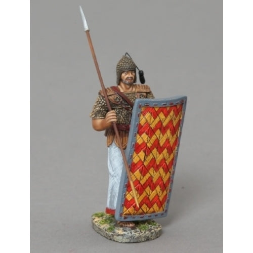 Egyptian Marine Advancing with Spear Up Red/Yellow Striped Shield