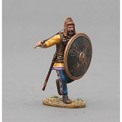 Charging Immortal with Ornate Green Circular Shield