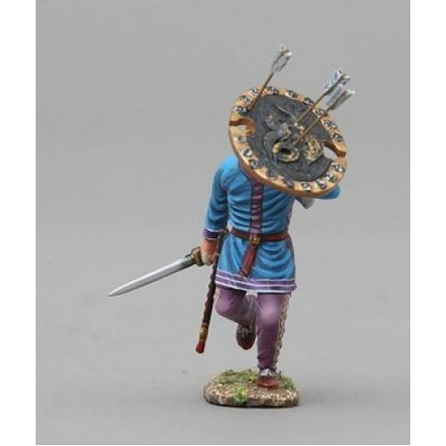 Running Immortal with Rams Head Shield Above Head