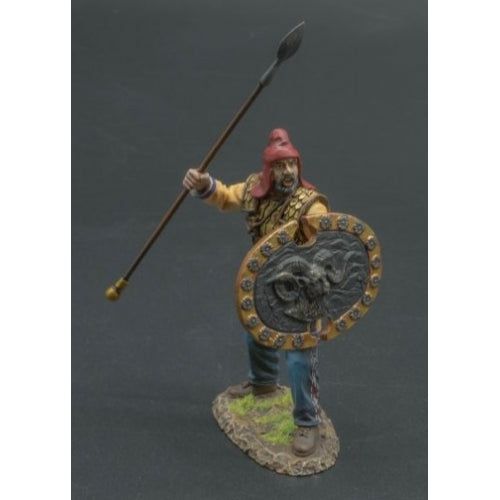 Persian Immortal with Spear and Oval Rams Head Shield