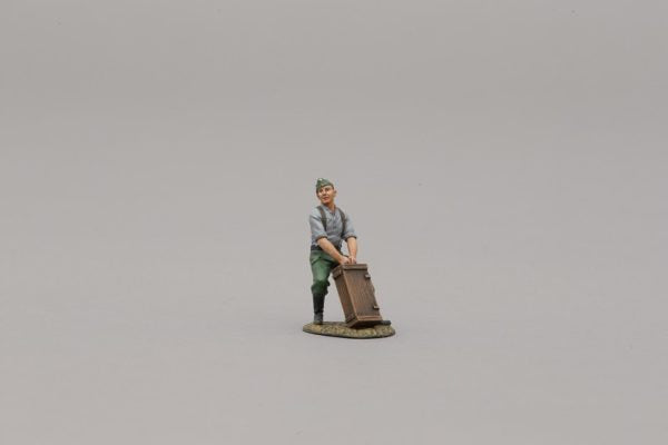Artillery Soldier Dragging Wooden Crate
