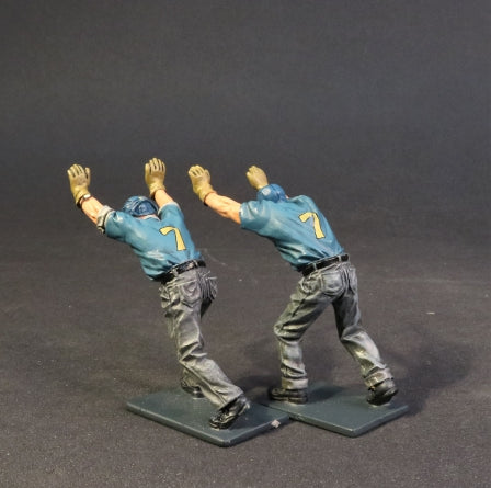 USS Bunker Hill, 2 Plane Handlers Pushing