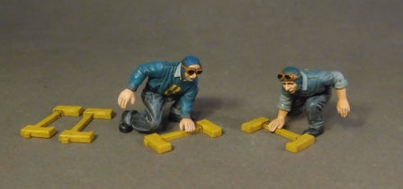 Aircraft carrier base deck crew